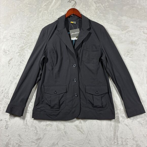 Eddie Bauer Jackets & Blazers - Eddie Bauer WR Voyager Blazer Women 16 Black Travex Flexion Travel Jacket NWT